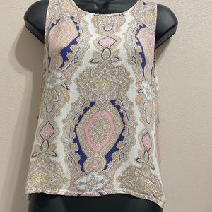 Lucy & Laurel paisley print sleeveless top